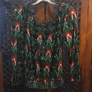 Lucky Brand fun printed top M